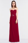 ColsBM Cassidy Dark Red Elegant A-line Strapless Sleeveless Floor Length Bridesmaid Dresses