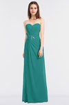 ColsBM Cassidy Emerald Green Elegant A-line Strapless Sleeveless Floor Length Bridesmaid Dresses
