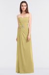 ColsBM Cassidy Gold Elegant A-line Strapless Sleeveless Floor Length Bridesmaid Dresses