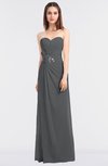 ColsBM Cassidy Grey Elegant A-line Strapless Sleeveless Floor Length Bridesmaid Dresses