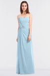 ColsBM Cassidy Ice Blue Elegant A-line Strapless Sleeveless Floor Length Bridesmaid Dresses