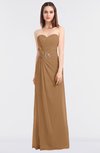 ColsBM Cassidy Light Brown Elegant A-line Strapless Sleeveless Floor Length Bridesmaid Dresses