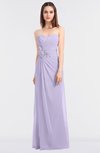 ColsBM Cassidy Light Purple Elegant A-line Strapless Sleeveless Floor Length Bridesmaid Dresses