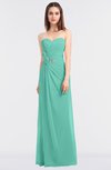 ColsBM Cassidy Mint Green Elegant A-line Strapless Sleeveless Floor Length Bridesmaid Dresses