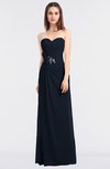 ColsBM Cassidy Navy Blue Elegant A-line Strapless Sleeveless Floor Length Bridesmaid Dresses