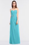 ColsBM Cassidy Turquoise Elegant A-line Strapless Sleeveless Floor Length Bridesmaid Dresses
