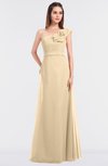 ColsBM Kelsey Apricot Gelato Elegant A-line Zip up Floor Length Ruching Bridesmaid Dresses