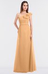 ColsBM Kelsey Apricot Elegant A-line Zip up Floor Length Ruching Bridesmaid Dresses