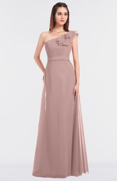 ColsBM Kelsey Blush Pink Elegant A-line Zip up Floor Length Ruching Bridesmaid Dresses