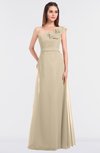 ColsBM Kelsey Champagne Elegant A-line Zip up Floor Length Ruching Bridesmaid Dresses