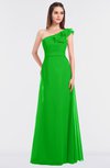 ColsBM Kelsey Classic Green Elegant A-line Zip up Floor Length Ruching Bridesmaid Dresses