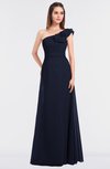 ColsBM Kelsey Dark Sapphire Elegant A-line Zip up Floor Length Ruching Bridesmaid Dresses