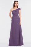 ColsBM Kelsey Eggplant Elegant A-line Zip up Floor Length Ruching Bridesmaid Dresses