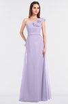 ColsBM Kelsey Light Purple Elegant A-line Zip up Floor Length Ruching Bridesmaid Dresses