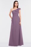 ColsBM Kelsey Mauve Elegant A-line Zip up Floor Length Ruching Bridesmaid Dresses