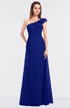 ColsBM Kelsey Nautical Blue Elegant A-line Zip up Floor Length Ruching Bridesmaid Dresses