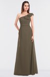 ColsBM Kelsey Otter Elegant A-line Zip up Floor Length Ruching Bridesmaid Dresses
