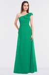 ColsBM Kelsey Pepper Green Elegant A-line Zip up Floor Length Ruching Bridesmaid Dresses