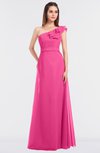 ColsBM Kelsey Rose Pink Elegant A-line Zip up Floor Length Ruching Bridesmaid Dresses