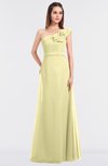 ColsBM Kelsey Soft Yellow Elegant A-line Zip up Floor Length Ruching Bridesmaid Dresses