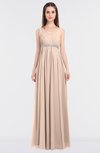 ColsBM Natalia Peach Puree Mature A-line Sleeveless Zip up Floor Length Bridesmaid Dresses