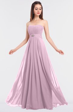 ColsBM Claire Baby Pink Elegant A-line Strapless Sleeveless Appliques Bridesmaid Dresses