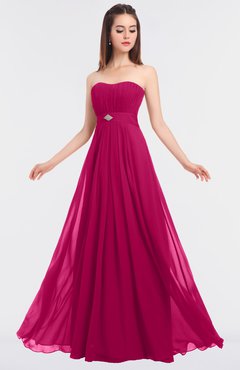 ColsBM Claire Beetroot Purple Elegant A-line Strapless Sleeveless Appliques Bridesmaid Dresses