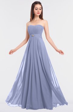 ColsBM Claire Blue Heron Elegant A-line Strapless Sleeveless Appliques Bridesmaid Dresses