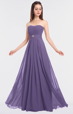 ColsBM Claire Chalk Violet Elegant A-line Strapless Sleeveless Appliques Bridesmaid Dresses