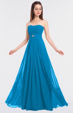 ColsBM Claire Cornflower Blue Elegant A-line Strapless Sleeveless Appliques Bridesmaid Dresses