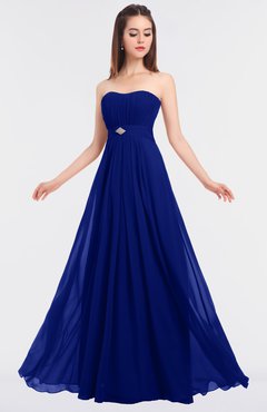 ColsBM Claire Electric Blue Elegant A-line Strapless Sleeveless Appliques Bridesmaid Dresses