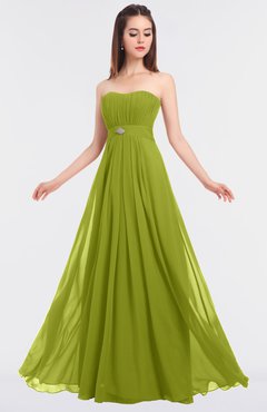 ColsBM Claire Green Oasis Elegant A-line Strapless Sleeveless Appliques Bridesmaid Dresses