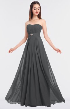 ColsBM Claire Grey Elegant A-line Strapless Sleeveless Appliques Bridesmaid Dresses