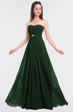 ColsBM Claire Hunter Green Elegant A-line Strapless Sleeveless Appliques Bridesmaid Dresses