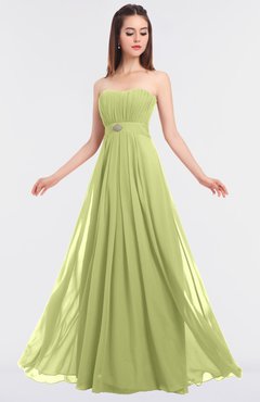 ColsBM Claire Lime Sherbet Elegant A-line Strapless Sleeveless Appliques Bridesmaid Dresses