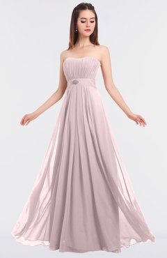 ColsBM Claire Petal Pink Elegant A-line Strapless Sleeveless Appliques Bridesmaid Dresses