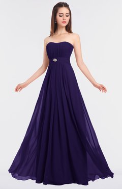 ColsBM Claire Royal Purple Elegant A-line Strapless Sleeveless Appliques Bridesmaid Dresses