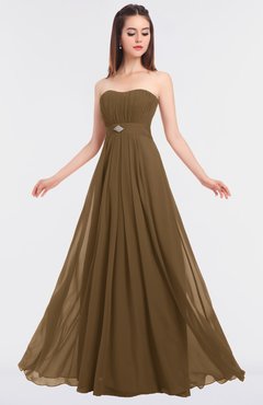 ColsBM Claire Truffle Elegant A-line Strapless Sleeveless Appliques Bridesmaid Dresses