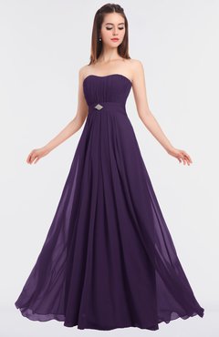 ColsBM Claire Violet Elegant A-line Strapless Sleeveless Appliques Bridesmaid Dresses