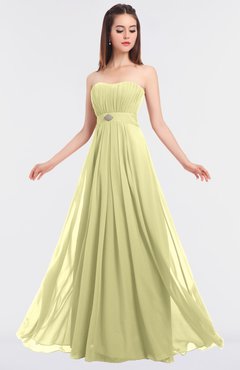 ColsBM Claire Wax Yellow Elegant A-line Strapless Sleeveless Appliques Bridesmaid Dresses