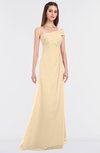 ColsBM Meredith Apricot Gelato Elegant A-line Asymmetric Neckline Zip up Floor Length Bridesmaid Dresses