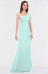 ColsBM Meredith Blue Glass Elegant A-line Asymmetric Neckline Zip up Floor Length Bridesmaid Dresses