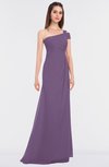 ColsBM Meredith Chinese Violet Elegant A-line Asymmetric Neckline Zip up Floor Length Bridesmaid Dresses