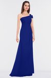 ColsBM Meredith Nautical Blue Elegant A-line Asymmetric Neckline Zip up Floor Length Bridesmaid Dresses