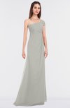 ColsBM Meredith Platinum Elegant A-line Asymmetric Neckline Zip up Floor Length Bridesmaid Dresses