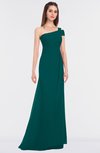 ColsBM Meredith Shaded Spruce Elegant A-line Asymmetric Neckline Zip up Floor Length Bridesmaid Dresses