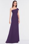 ColsBM Meredith Violet Elegant A-line Asymmetric Neckline Zip up Floor Length Bridesmaid Dresses