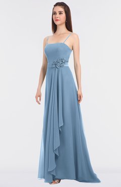 ColsBM Caitlin Dusty Blue Modern A-line Spaghetti Sleeveless Appliques Bridesmaid Dresses