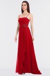 ColsBM Caitlin Red Modern A-line Spaghetti Sleeveless Appliques Bridesmaid Dresses