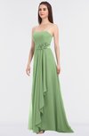 ColsBM Caitlin Sage Green Modern A-line Spaghetti Sleeveless Appliques Bridesmaid Dresses